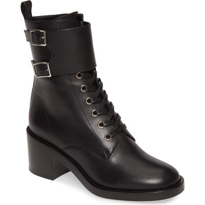 Gianvito Rossi Ankle Cuff Combat Boot - Black