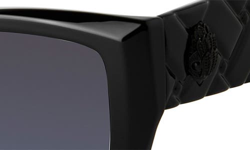 Kurt Geiger London Kensington 54mm Gradient Rectangular Sunglasses In Black/gray Gradient
