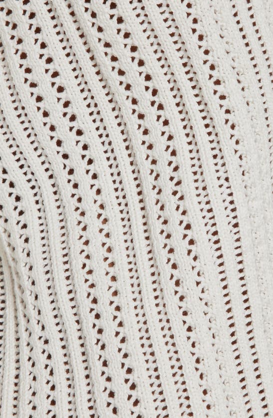 Golden Goose Openwork Cotton Cardigan In Antique White