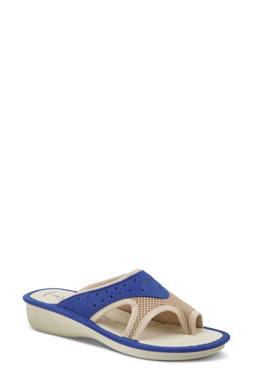 Flexus By Spring Step Pascalle Wedge Sandal In Blue