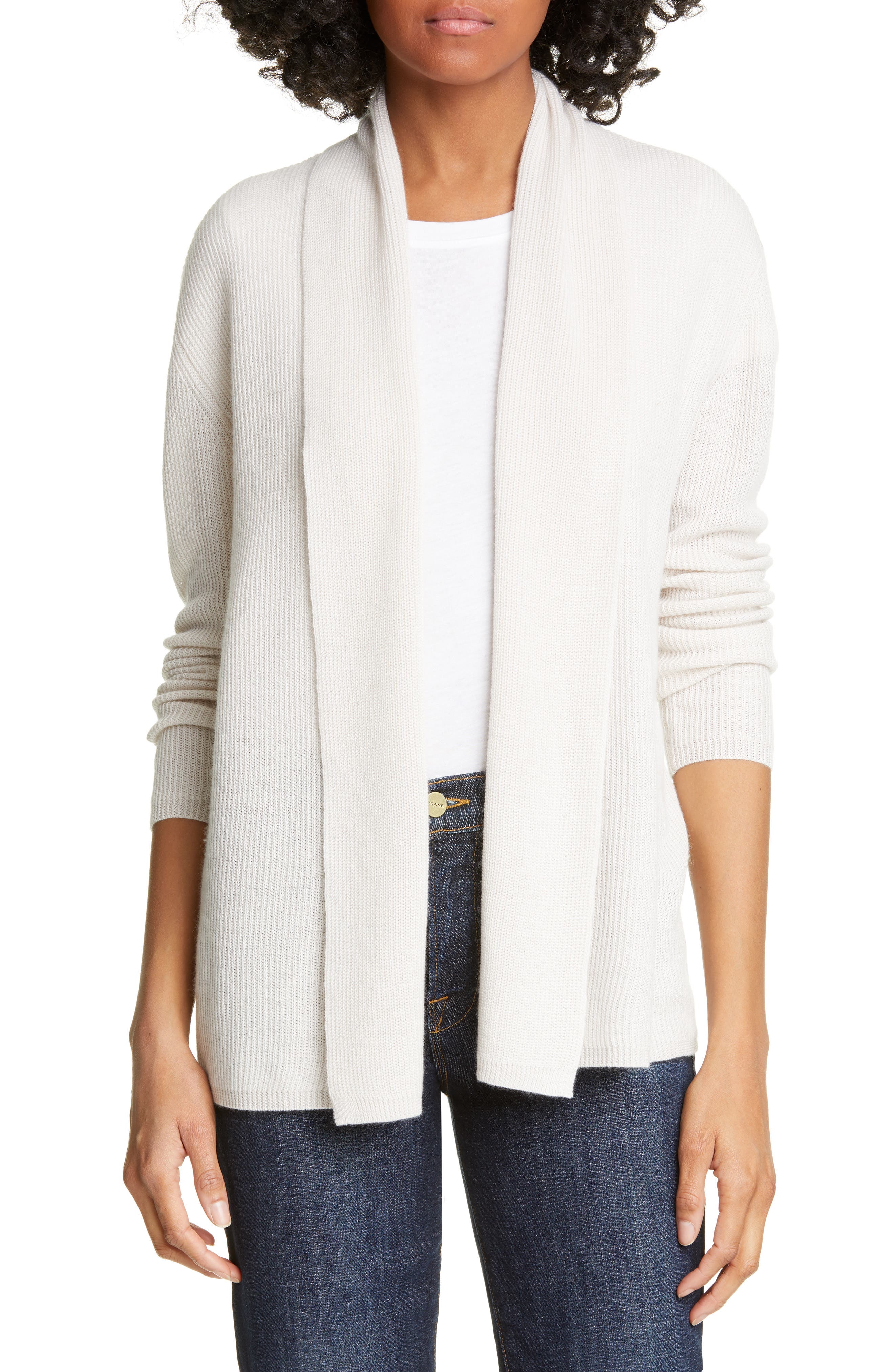 Nordstrom Signature Cashmere & Linen Open Cardigan Nordstrom