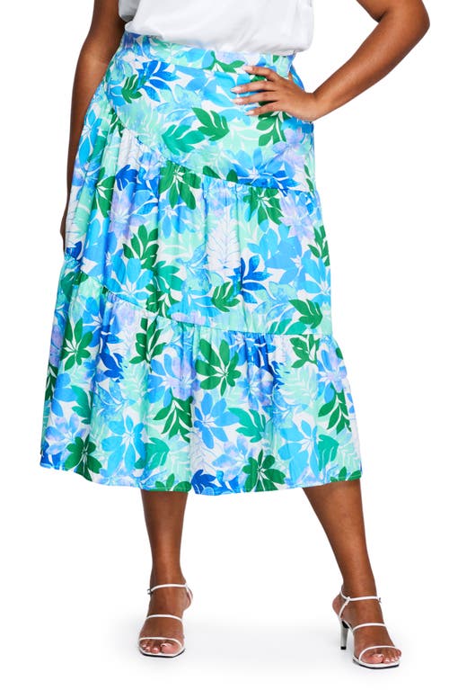 Estelle Travola Tiered Midi Skirt Print at Nordstrom,