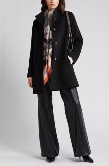 Stand collar wool car coat sales