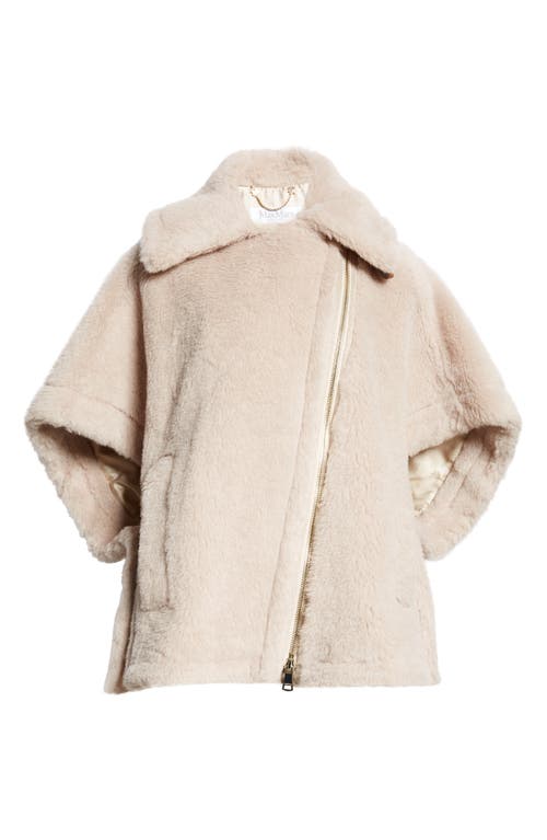 Shop Max Mara Newmanto1 Teddy Short Cape In Sand