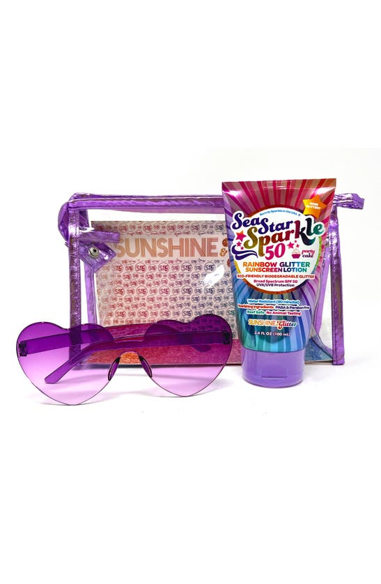 Shop Sunshine & Glitter Kids' Sea Star Sparkle Rainbow Party Travel Gift Set