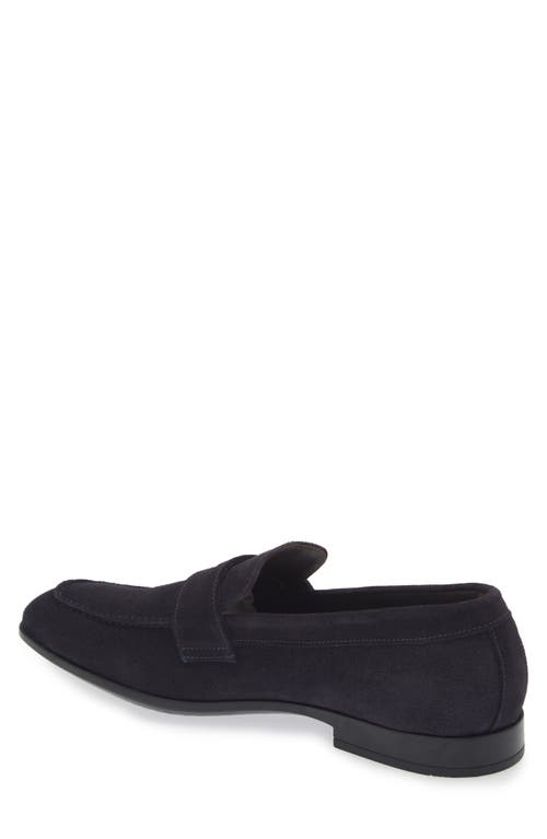 To Boot New York Chambers Apron Toe Suede Loafer In Velour Blue