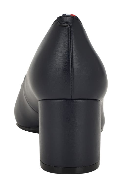 Tommy Hilfiger Women's Nanya Block Heel Classic Pumps In Marine