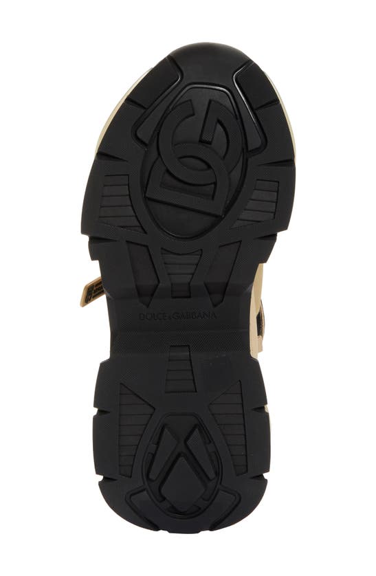 Shop Dolce & Gabbana Airmaster Low Top Sneaker In Beige/ Nero