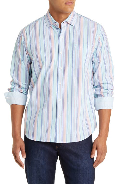 Tommy Bahama Sarasota Stretch Radiant IslandzoneButton-Up Shirt Dew Drop at Nordstrom,