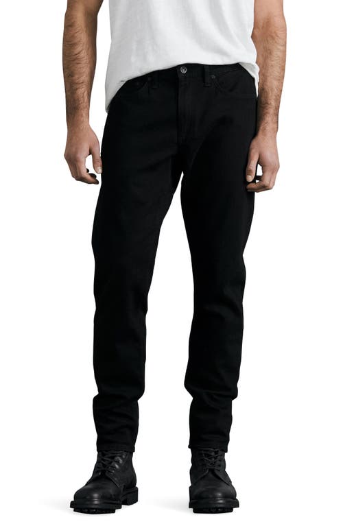 rag & bone Fit 3 Authentic Stretch Athletic Jeans Black at Nordstrom,