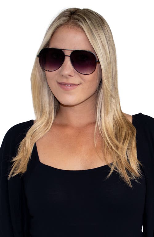 Fifth & Ninth Walker 61mm Polarized Aviator Sunglasses In Black/purple