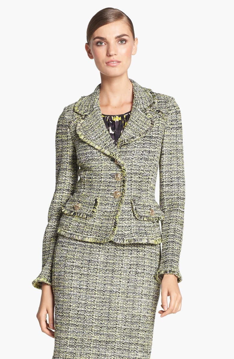 St. John Collection 'Layered Leaves' Tweed Knit Jacket | Nordstrom