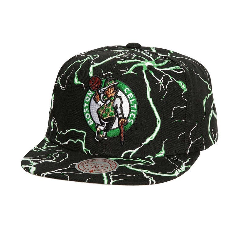 Shop Mitchell & Ness Black Boston Celtics Storm Season Snapback Hat