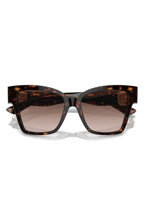 Dolce & Gabbana 54mm Gradient Square Sunglasses In Havana