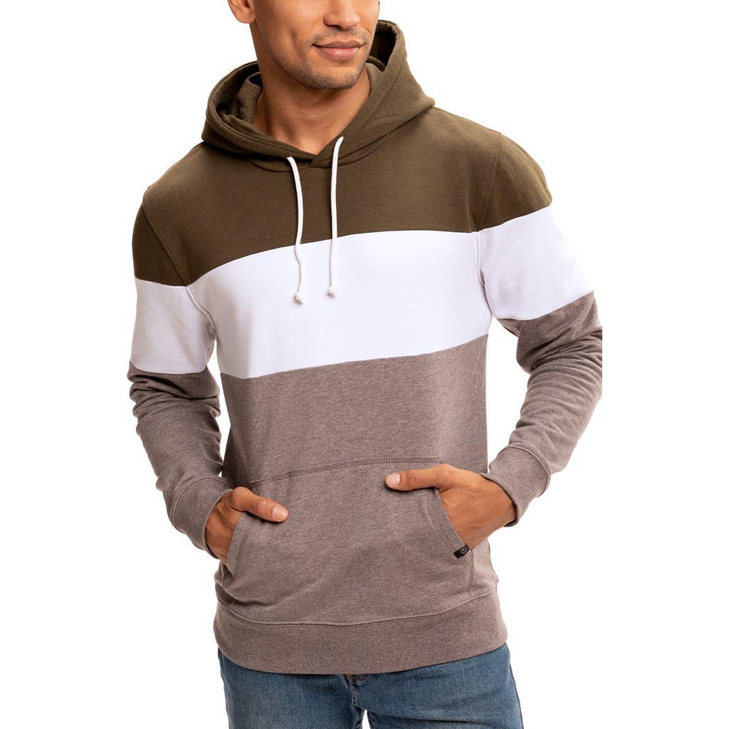Threads 4 Thought Romero Colorblock Linen Blend Hoodie In Brown
