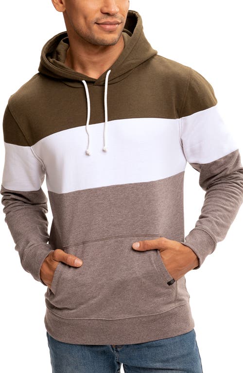 Shop Threads 4 Thought Romero Colorblock Linen Blend Hoodie In Heather Fortress/heather Grey