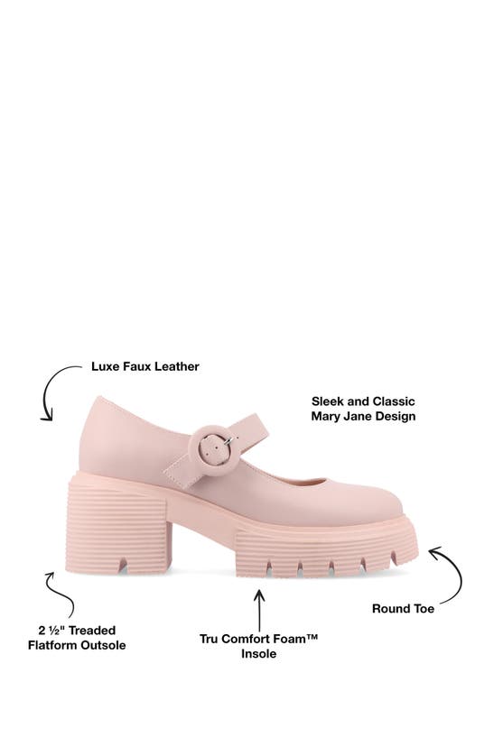 Shop Journee Collection Zarynn Mary Jane Platform Pump In Pink