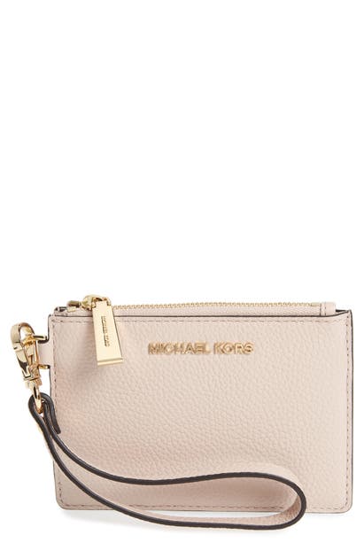 Michael Michael Kors Small Mercer Leather Rfid Coin Purse In Soft Pink