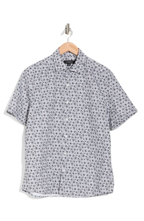 Shop Westzeroone Cotric Short Sleeve Woven Button-up Shirt In Black/white