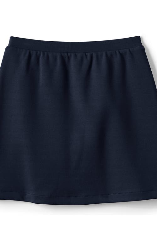 LANDS' END LANDS' END SCHOOL UNIFORM GIRLS PONTE BUTTON FRONT SKORT