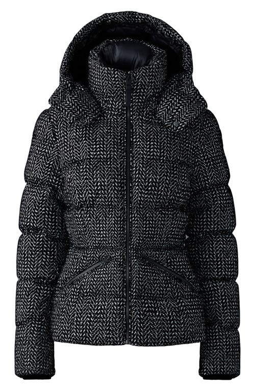 Shop Mackage Madalyn-flp Down Puffer Jacket In Black-white