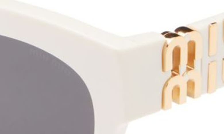 Miu Miu 51mm Square Sunglasses In White