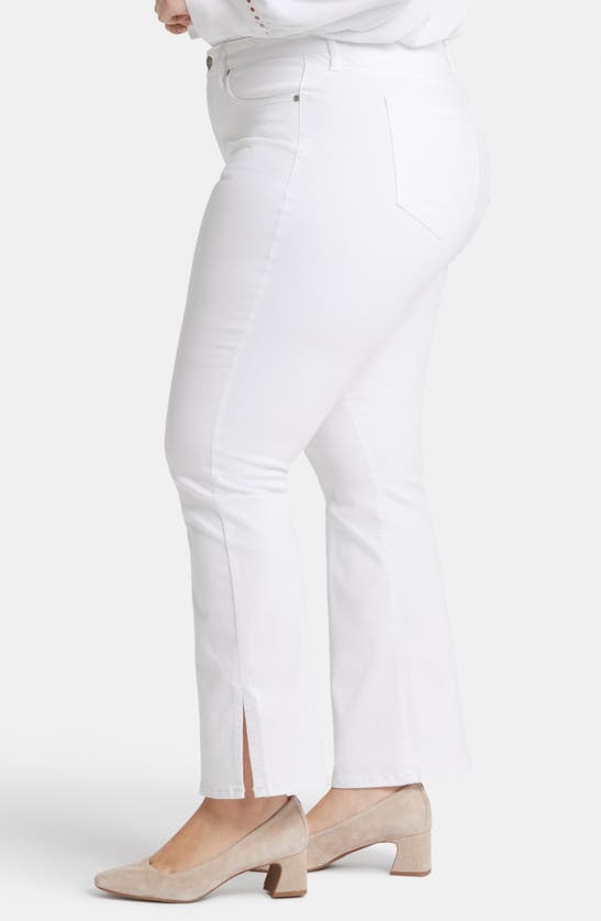 Shop Nydj Barbara Side Slit Bootcut Jeans In Optic White