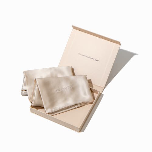 Drowsy Sleep Co . Queen Silk Pillowcase In Dusty Gold