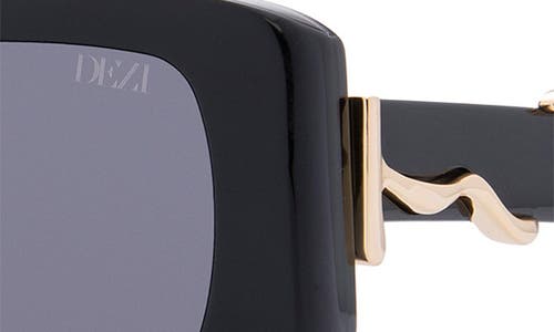 Shop Dezi Drippy 53mm Square Sunglasses In Black/gold Dark Smoke