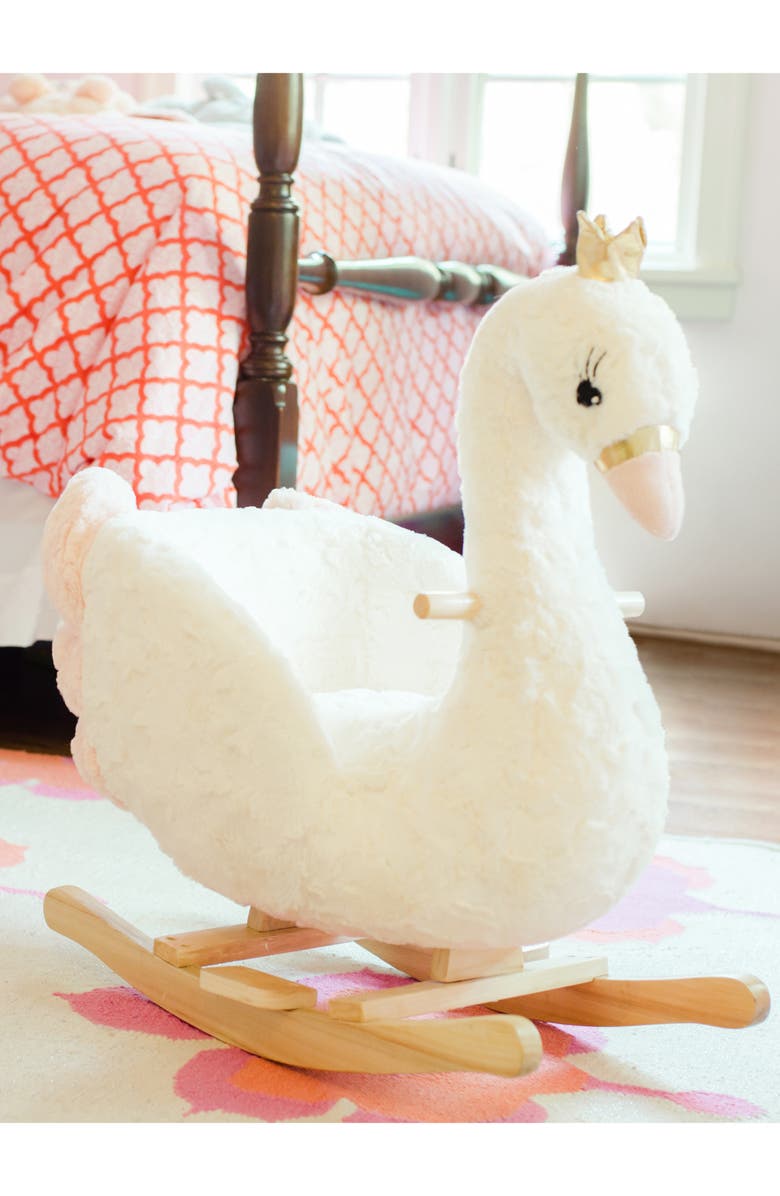 SOFT LANDING ™ Swan JoyRides ™ Rocker, Alternate, color, CREAM