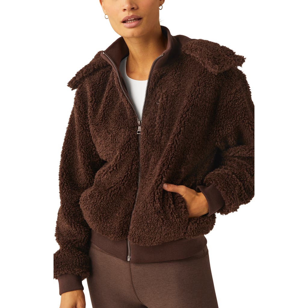 BEYOND YOGA BEYOND YOGA ADVENTURE FAUX SHEARLING HOODIE