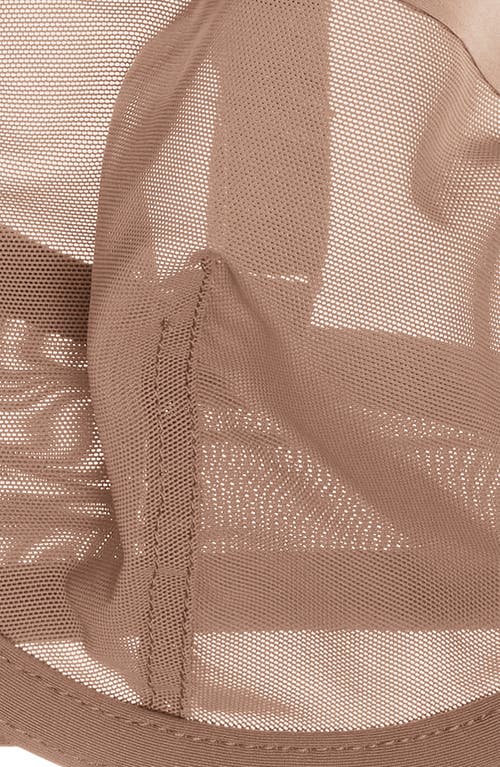 Cuup The Balconette Mesh Bra In Taupe