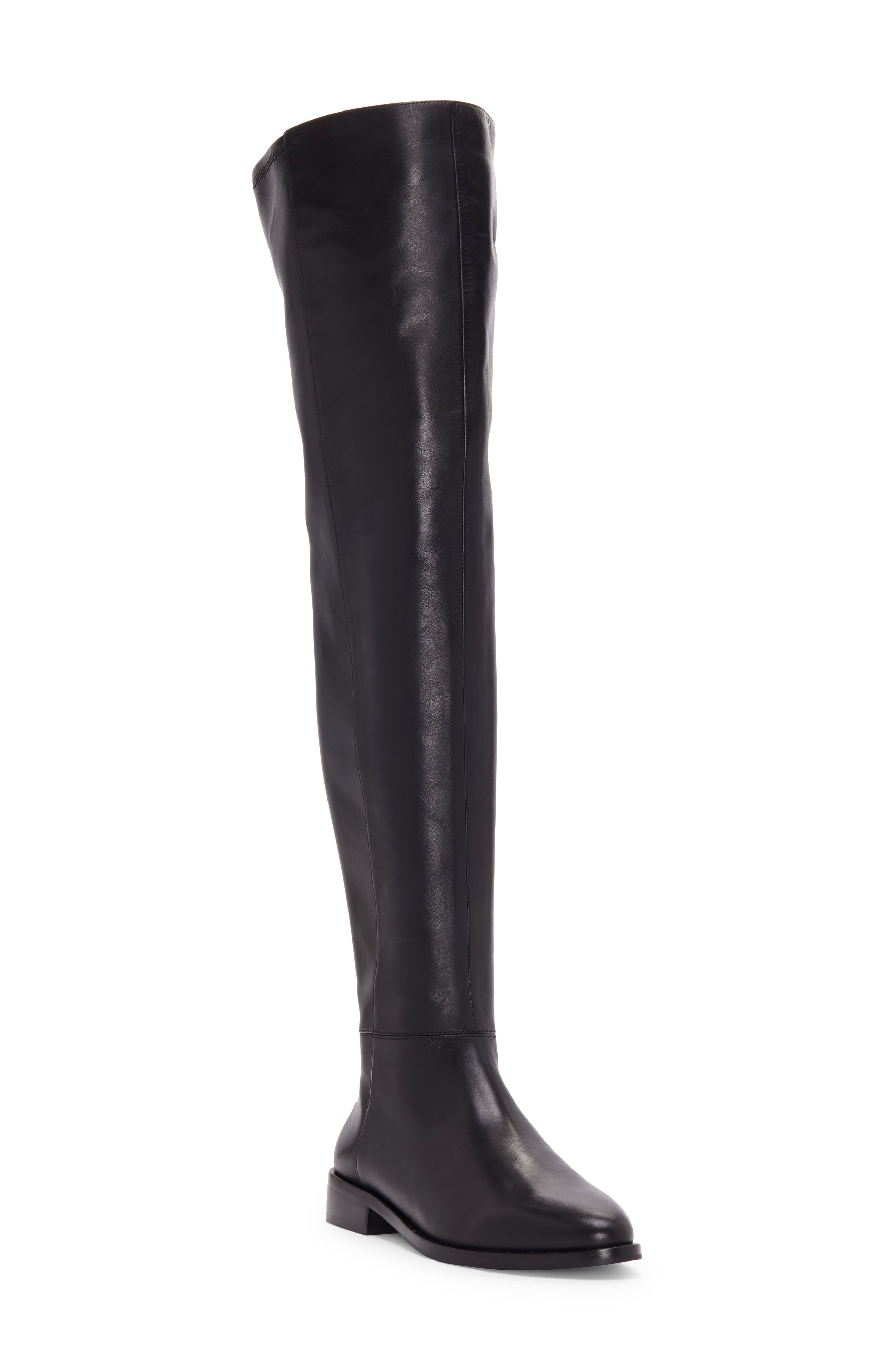 vince camuto black suede over the knee boots