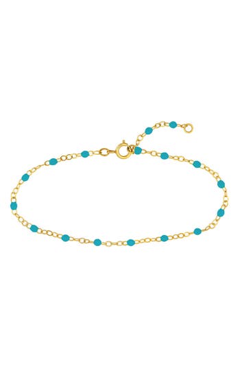 Central Park Enamel Chain Bracelet In Turquoise