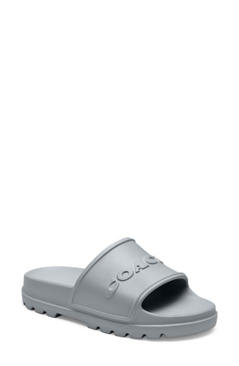 Womens grey slides new arrivals