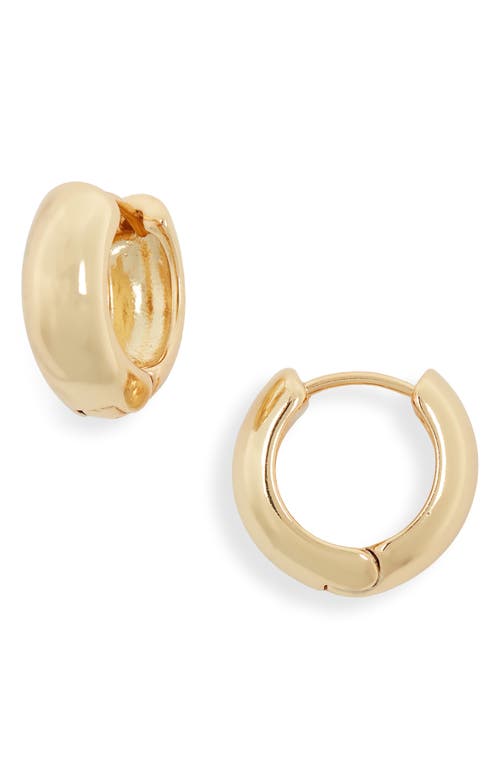 14K Gold Dipped Mini Bold Huggie Hoop Earrings