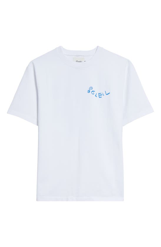Shop Drake's Soleil Graphic T-shirt In White