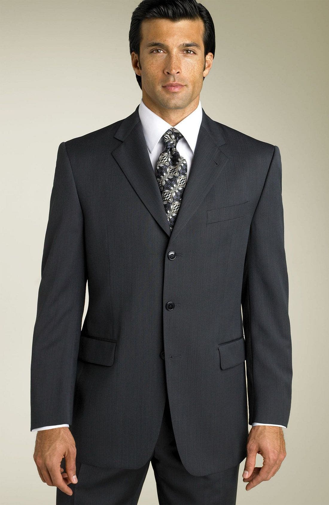 Joseph Abboud Herringbone Three Button Wool Suit Nordstrom