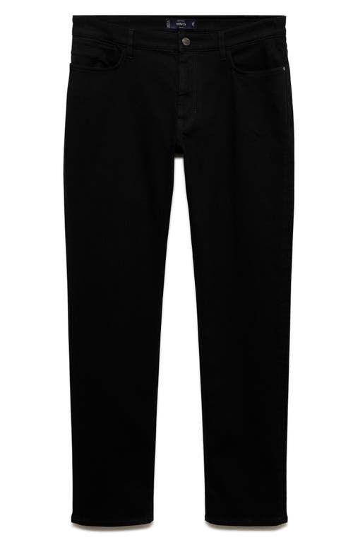 Mango Men's Slim Fit Ultra Soft Touch Patrick Jeans In Black Denim