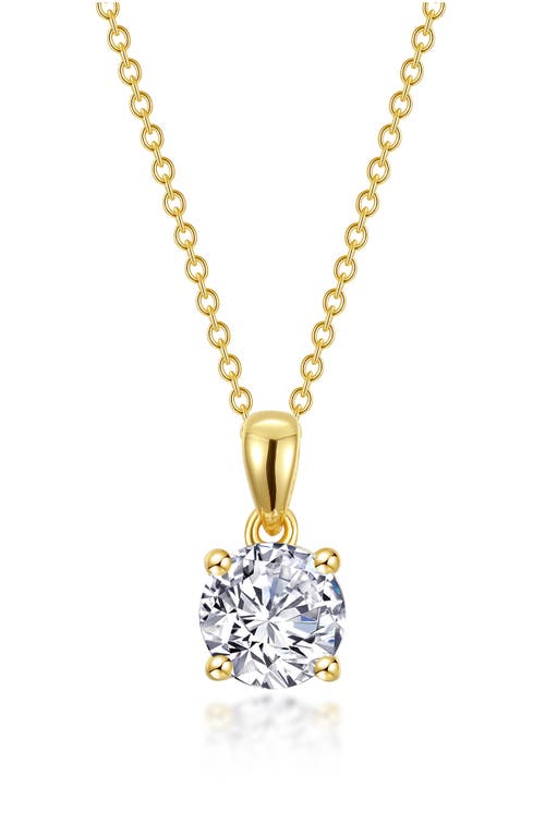 Simulated Diamond Solitaire Necklace in White