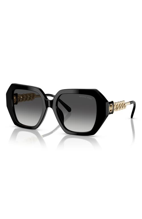 Michael Kors 54mm Gradient Square Sunglasses In Black