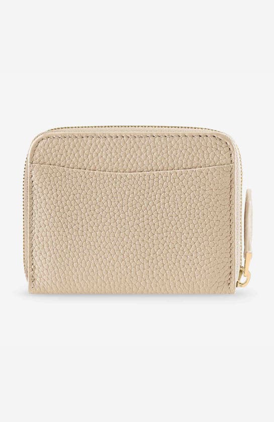 Shop Maison De Sabre Maison De Sabré Small Leather Zipped Wallet In Saharan Nude