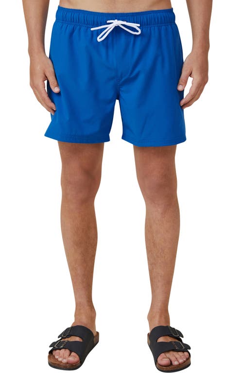 Shop Cotton On Stretch Swim Trunks In Pacific Blue