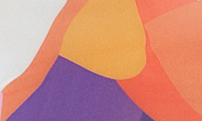 Afrm Kaylee Print Mesh Top In Abstract Color Block