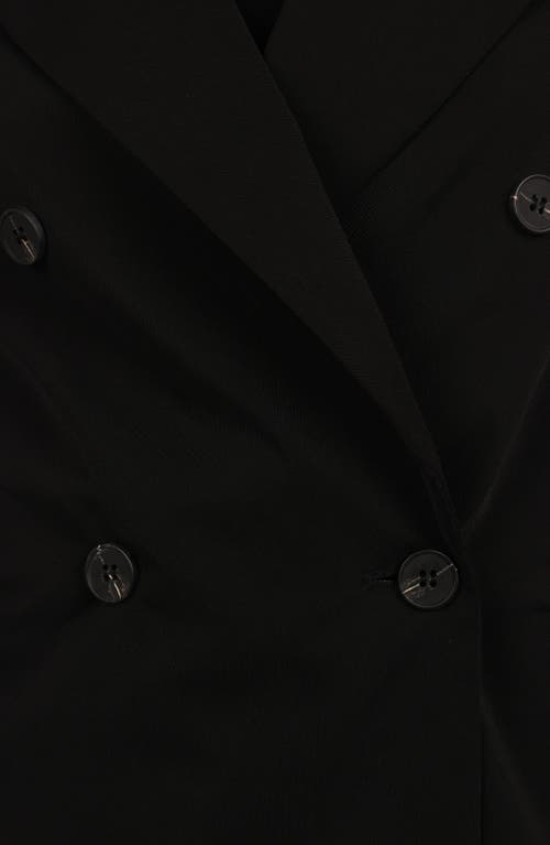 Petal And Pup Petal & Pup Juliette Check Double Breasted Blazer In Black