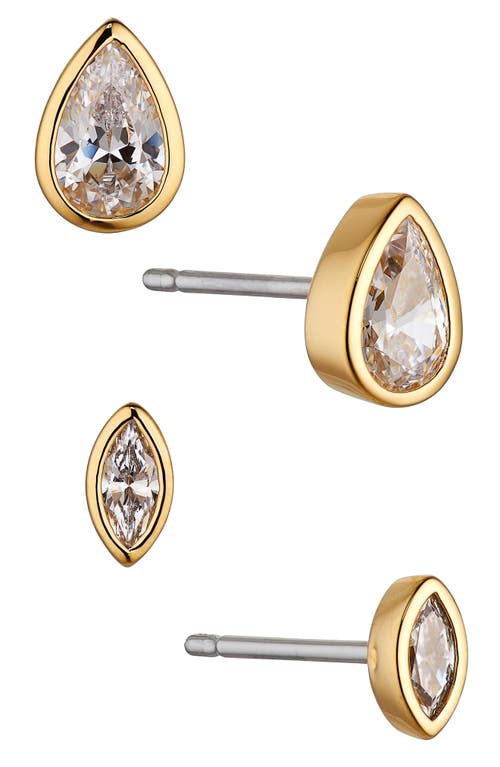 Nadri Daylight 2-Pack Cubic Zirconia Stud Earrings in Gold at Nordstrom