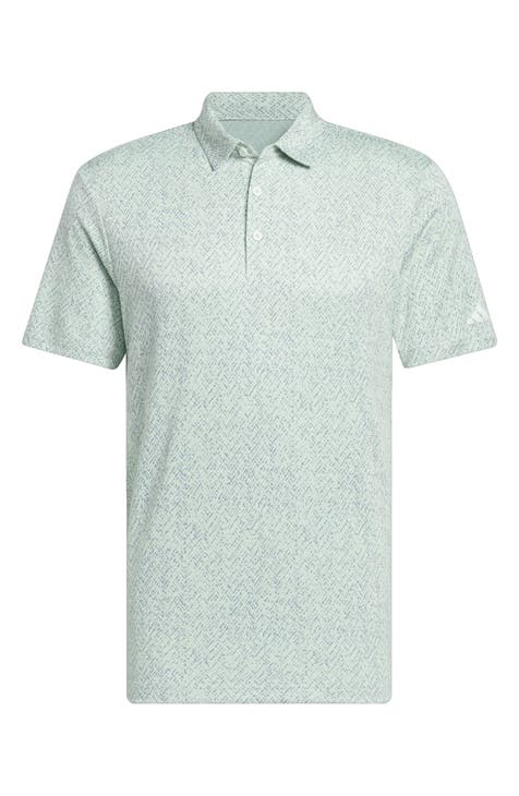 adidas Flower Mesh Golf Polo Shirt - White, Men's Golf