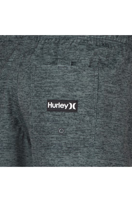 Shop Hurley Kids' Heathered Pull-on Swim Shorts In Shadow Black