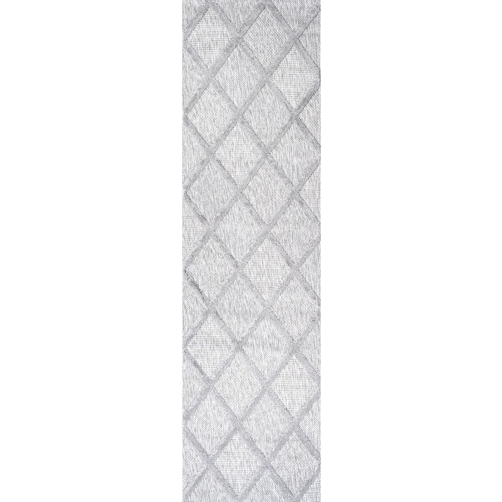 JONATHAN Y JONATHAN Y SALINES DIAMOND TRELLIS INDOOR/OUTDOOR AREA RUG