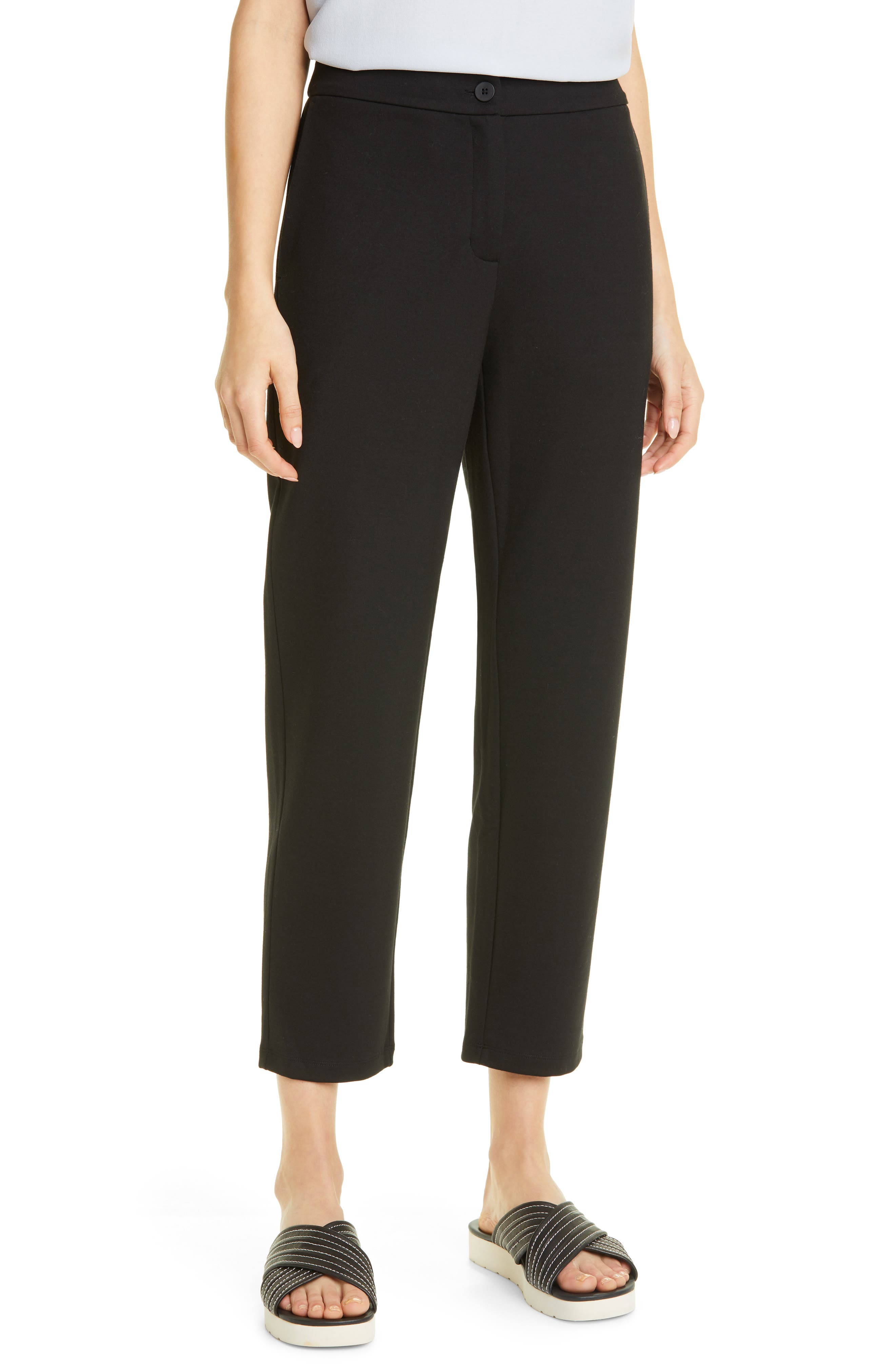 eileen fisher wide leg crop pants